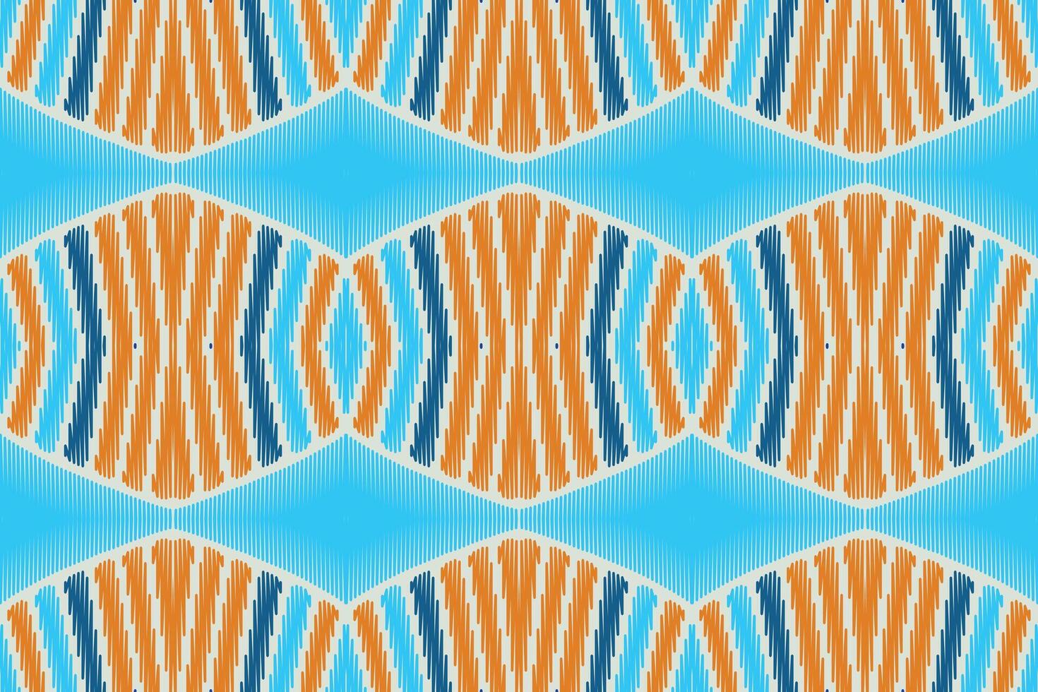 stoff ikat nahtloses muster geometrischer ethnischer traditioneller stickerei style.design für hintergrund, teppich, matte, sarong, kleidung, vektorillustration. vektor