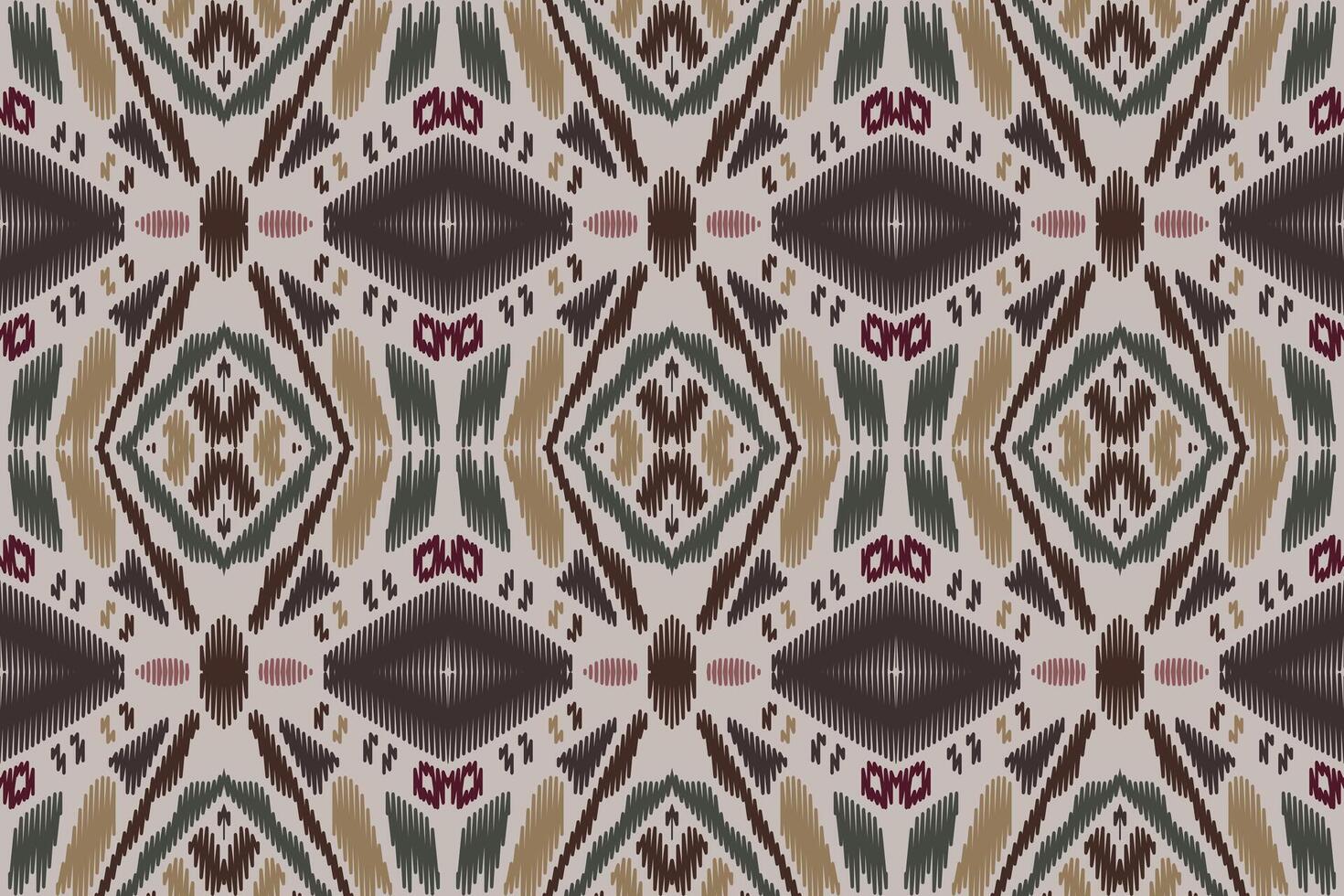 stoff ikat nahtloses muster geometrischer ethnischer traditioneller stickerei style.design für hintergrund, teppich, matte, sarong, kleidung, vektorillustration. vektor