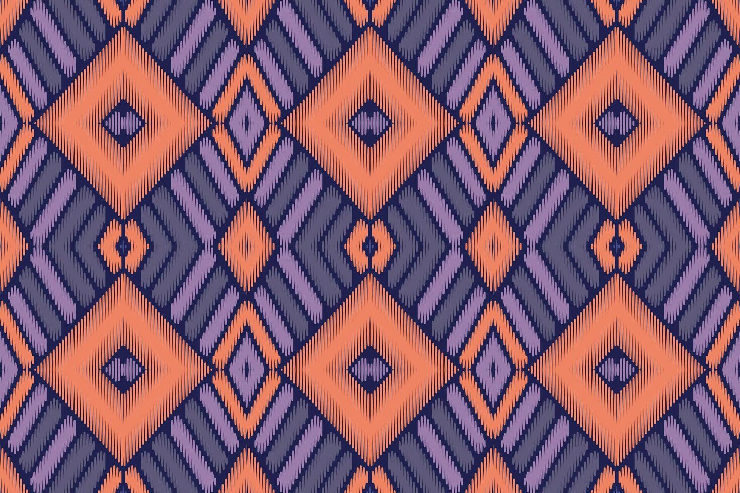 stoff ikat nahtloses muster geometrischer ethnischer traditioneller stickerei style.design für hintergrund, teppich, matte, sarong, kleidung, vektorillustration. vektor