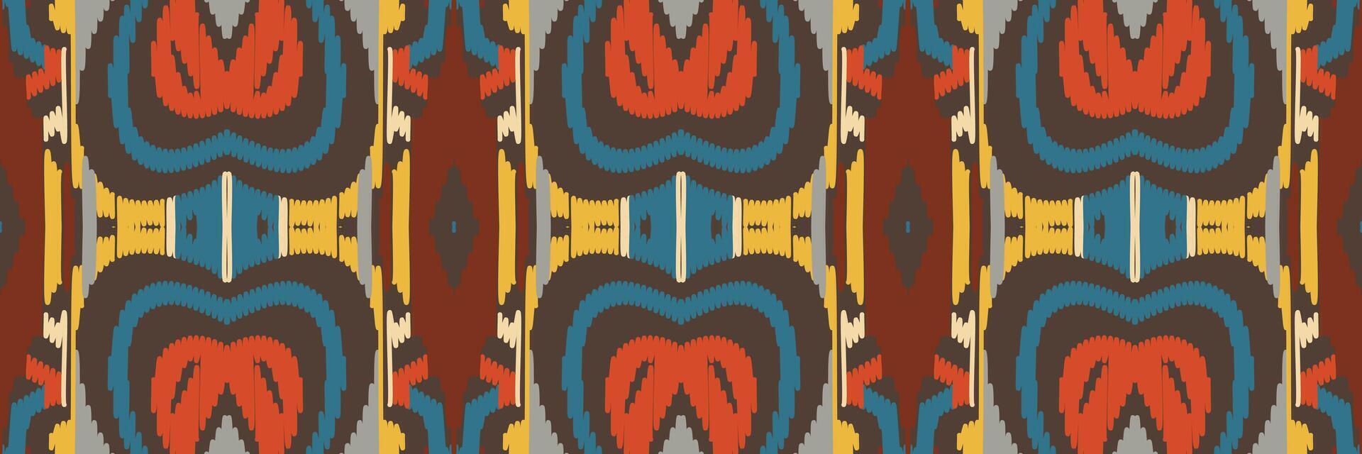 Ikat-Muster im Stammes-. geometrische ethnische traditionelle. mexikanischer gestreifter stil. Design für Hintergrund, Tapete, Vektorillustration, Stoff, Kleidung, Batik, Teppich, Stickerei. vektor