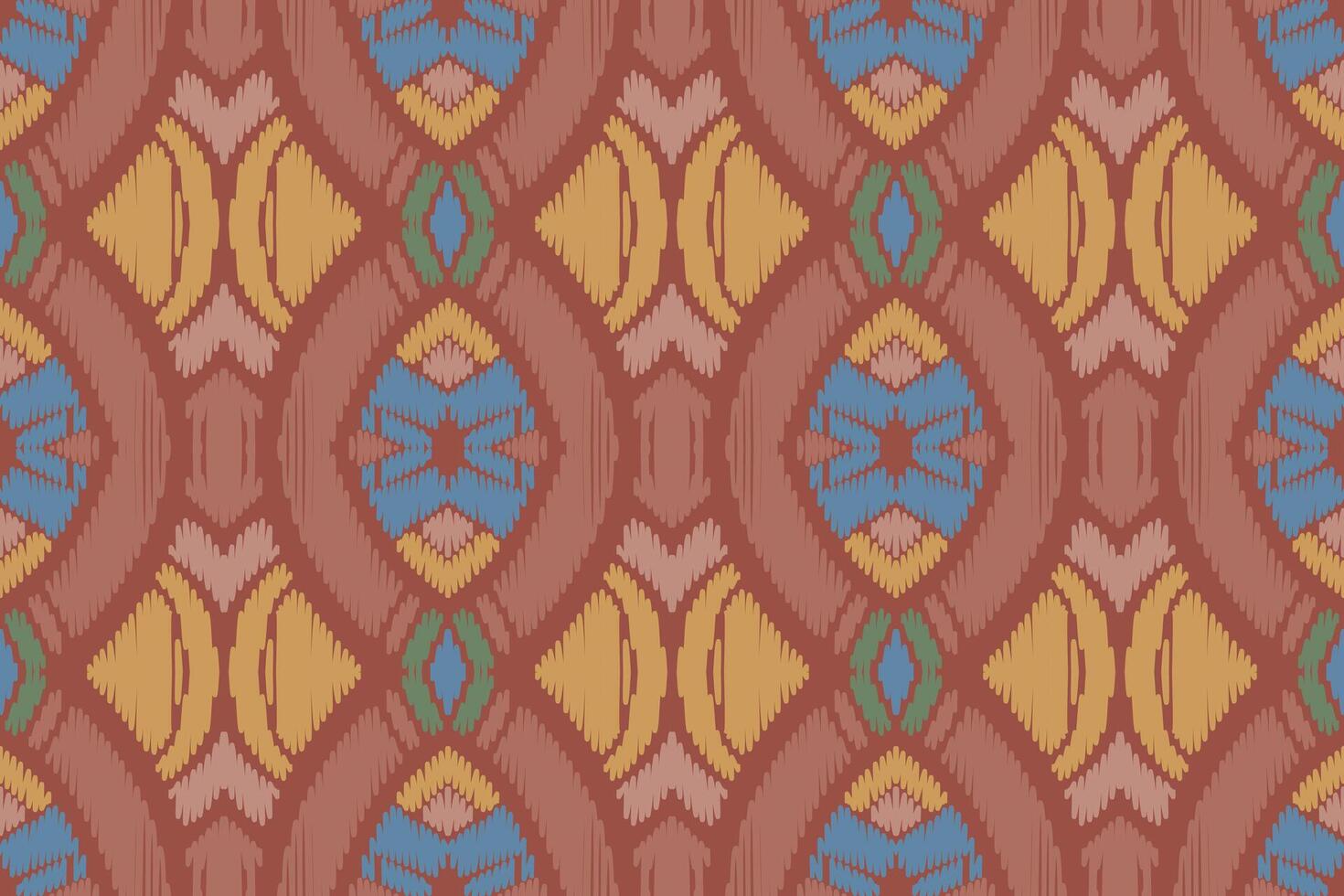 ikat abstrakt geometrisk broderi etniska mönster design. Aztec tyg matta mandala prydnad chevron textil dekoration tapeter. tribal boho infödda etniska kalkon traditionell vektor bakgrund