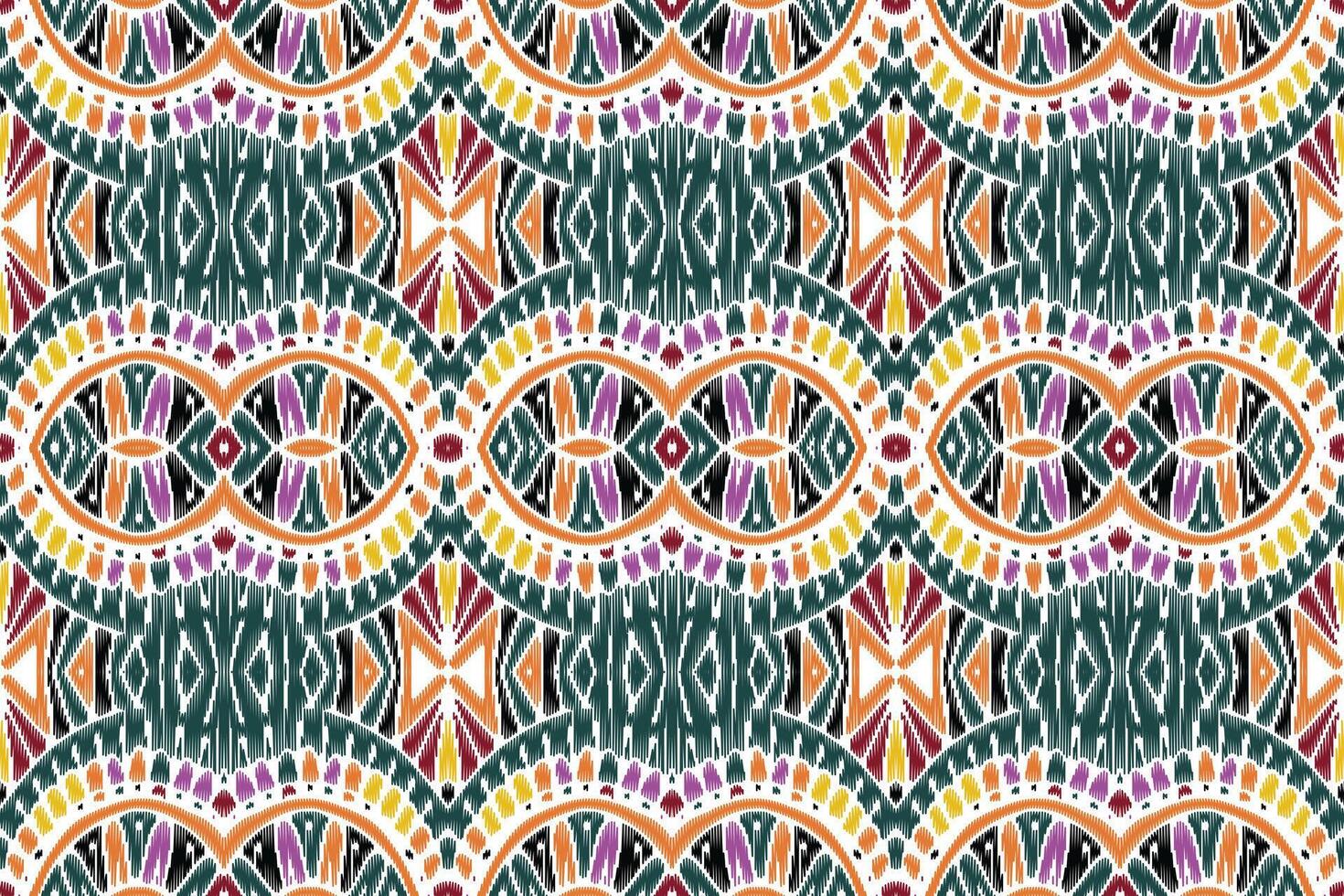 stoff ikat nahtloses muster geometrischer ethnischer traditioneller stickerei style.design für hintergrund, teppich, matte, sarong, kleidung, vektorillustration. vektor