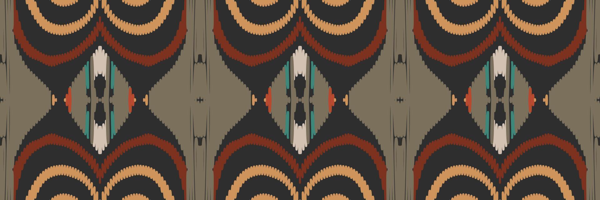 Ikat-Muster im Stammes-. geometrische ethnische traditionelle. mexikanischer gestreifter stil. Design für Hintergrund, Tapete, Vektorillustration, Stoff, Kleidung, Batik, Teppich, Stickerei. vektor