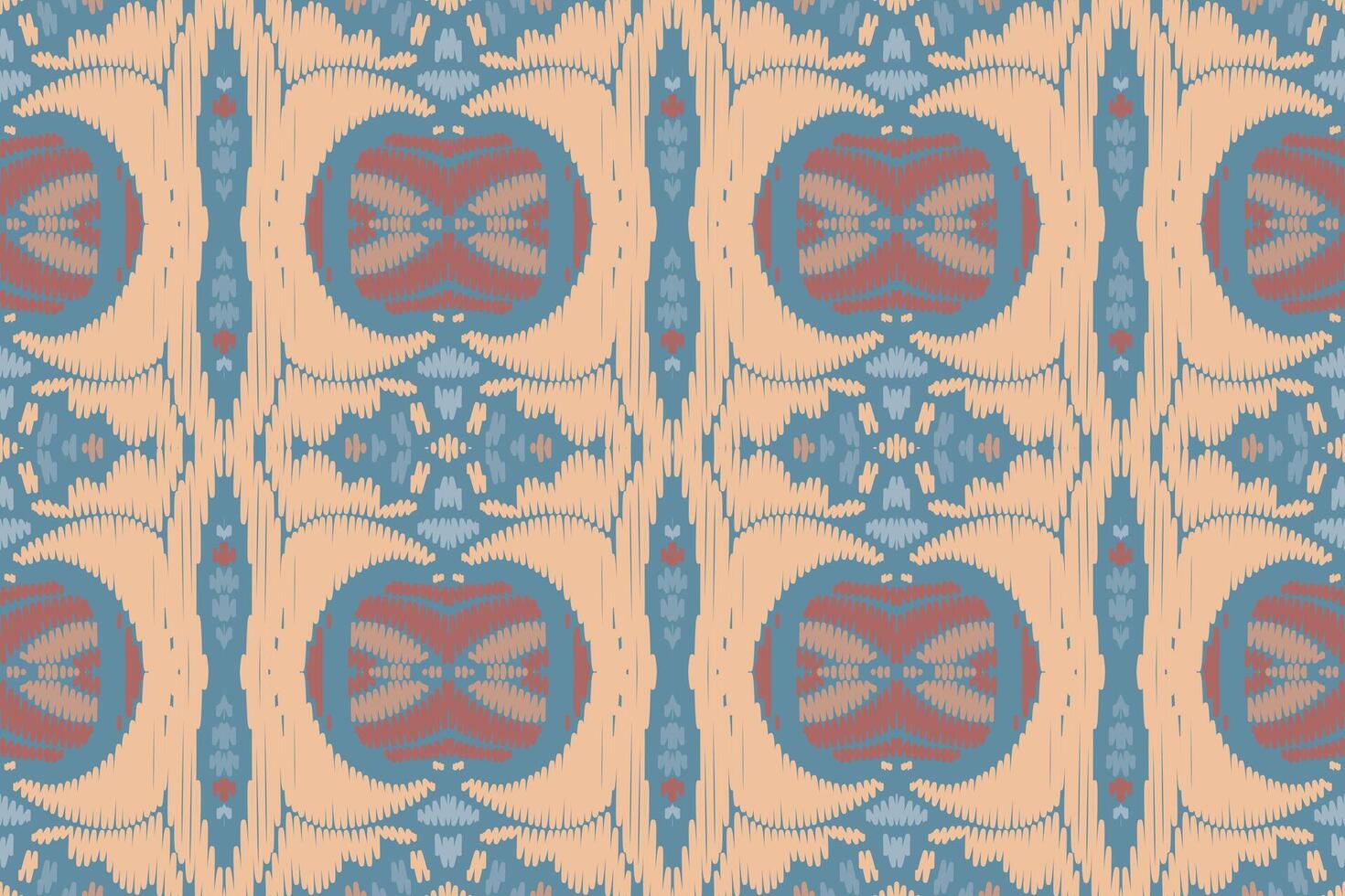 ikat abstraktes geometrisches ethnisches musterdesign der stickerei. aztekischer Stoff Teppich Mandala Ornament Chevron Textildekoration Tapete. tribal boho einheimischer ethnischer türkei traditioneller vektorhintergrund vektor