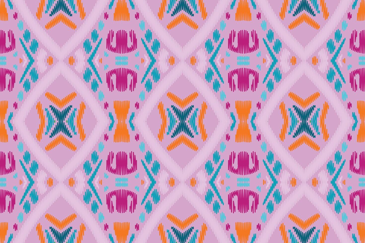 tyg ikat sömlösa mönster geometriska etniska traditionella broderi style.design för bakgrund, matta, matta, sarong, kläder, vektorillustration. vektor