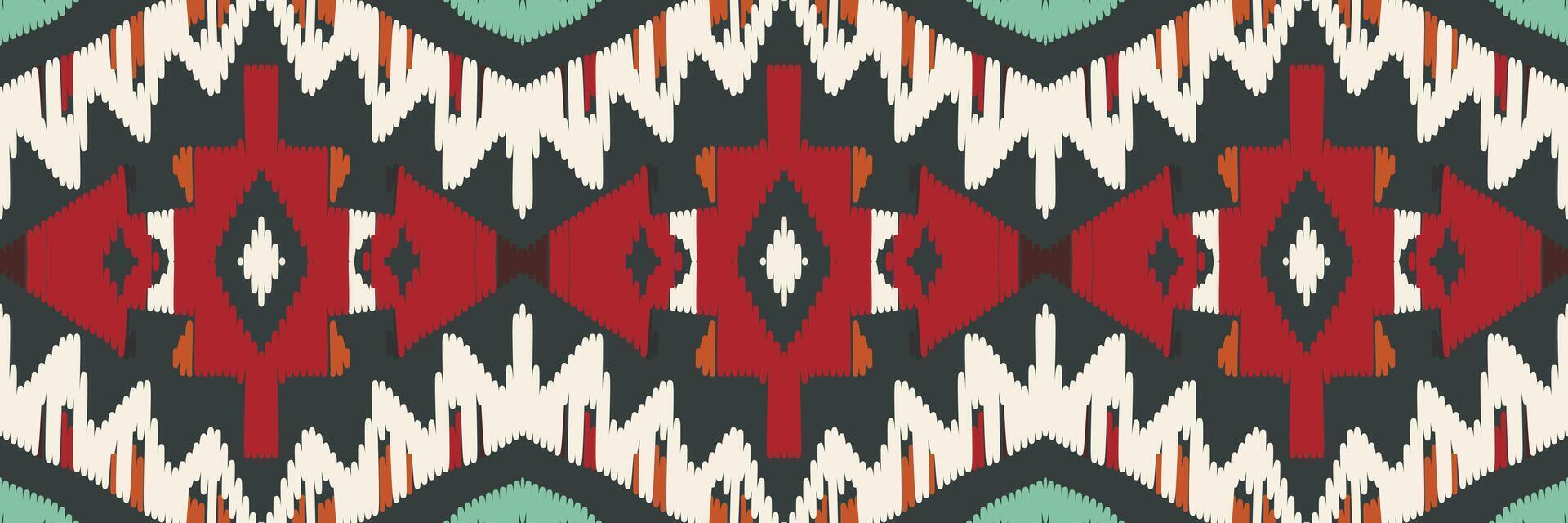 Ikat-Muster im Stammes-. geometrische ethnische traditionelle. mexikanischer gestreifter stil. Design für Hintergrund, Tapete, Vektorillustration, Stoff, Kleidung, Batik, Teppich, Stickerei. vektor