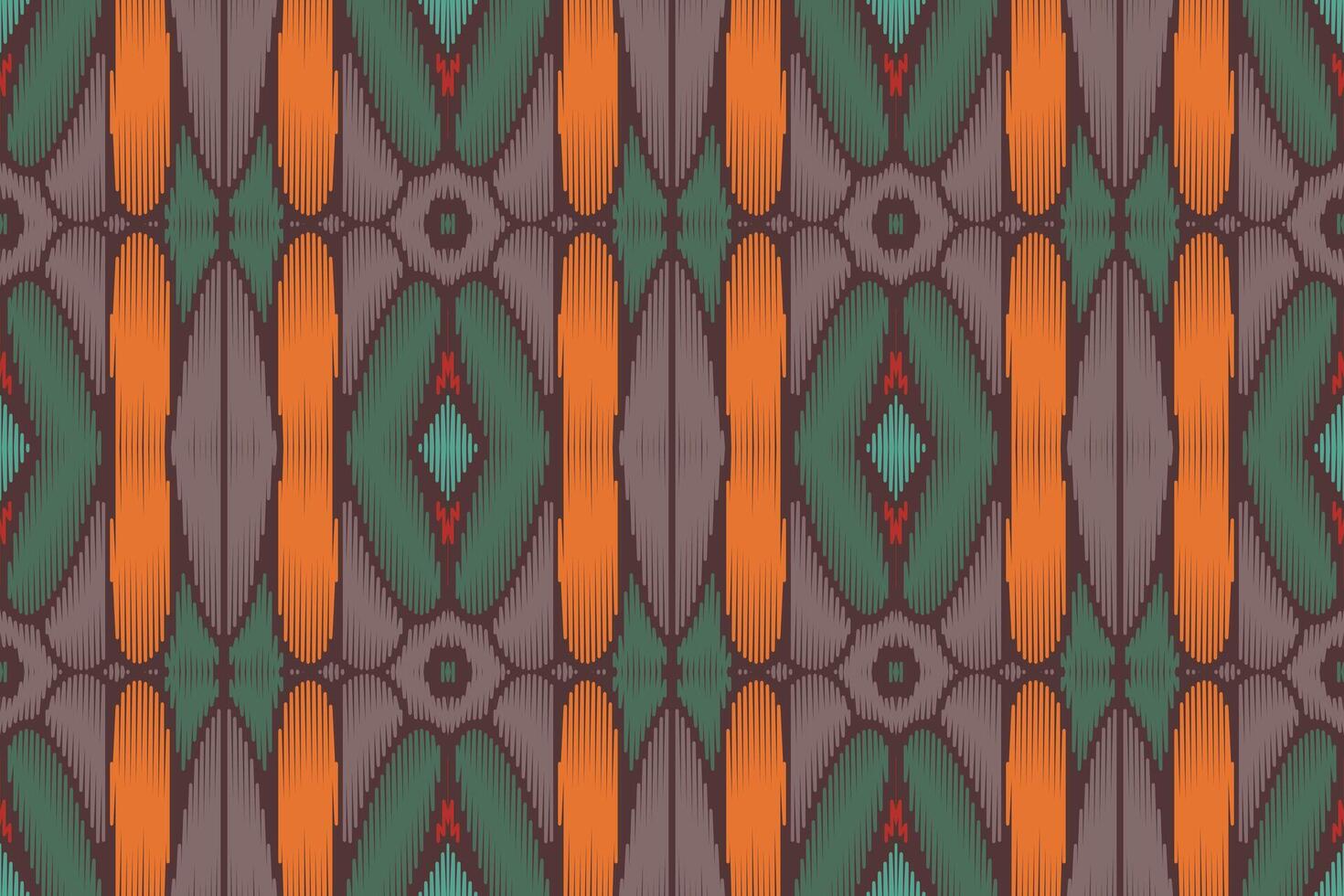 stoff ikat nahtloses muster geometrischer ethnischer traditioneller stickerei style.design für hintergrund, teppich, matte, sarong, kleidung, vektorillustration. vektor