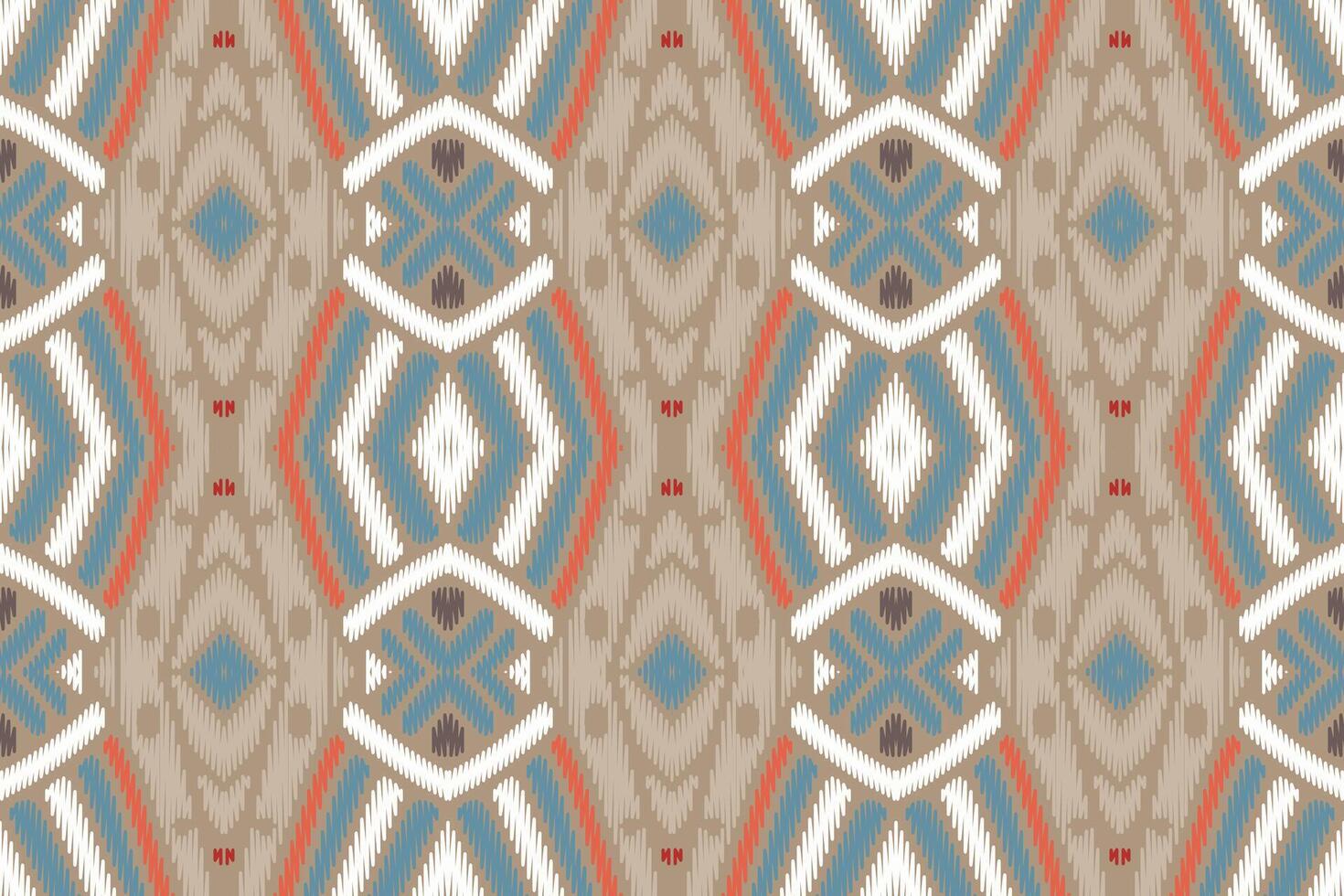 stoff ikat nahtloses muster geometrischer ethnischer traditioneller stickerei style.design für hintergrund, teppich, matte, sarong, kleidung, vektorillustration. vektor