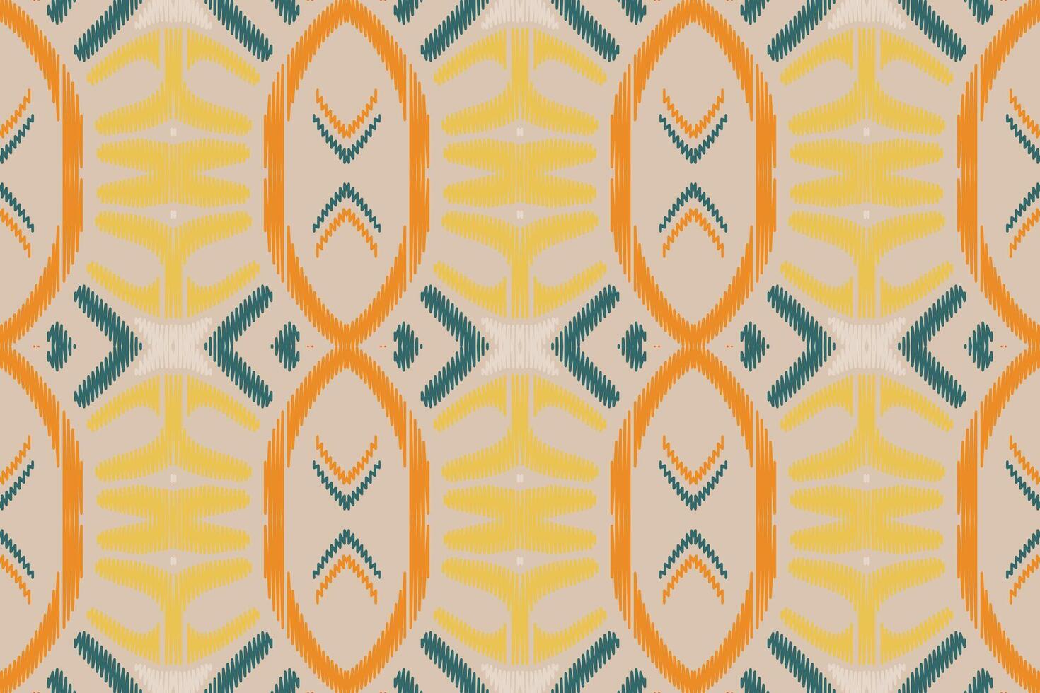 stoff ikat nahtloses muster geometrischer ethnischer traditioneller stickerei style.design für hintergrund, teppich, matte, sarong, kleidung, vektorillustration. vektor