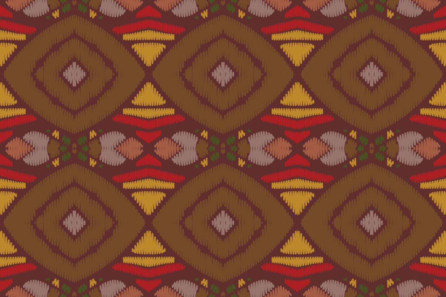 ikat abstrakt geometrisk broderi etniska mönster design. Aztec tyg matta mandala prydnad chevron textil dekoration tapeter. tribal boho infödda etniska kalkon traditionell vektor bakgrund