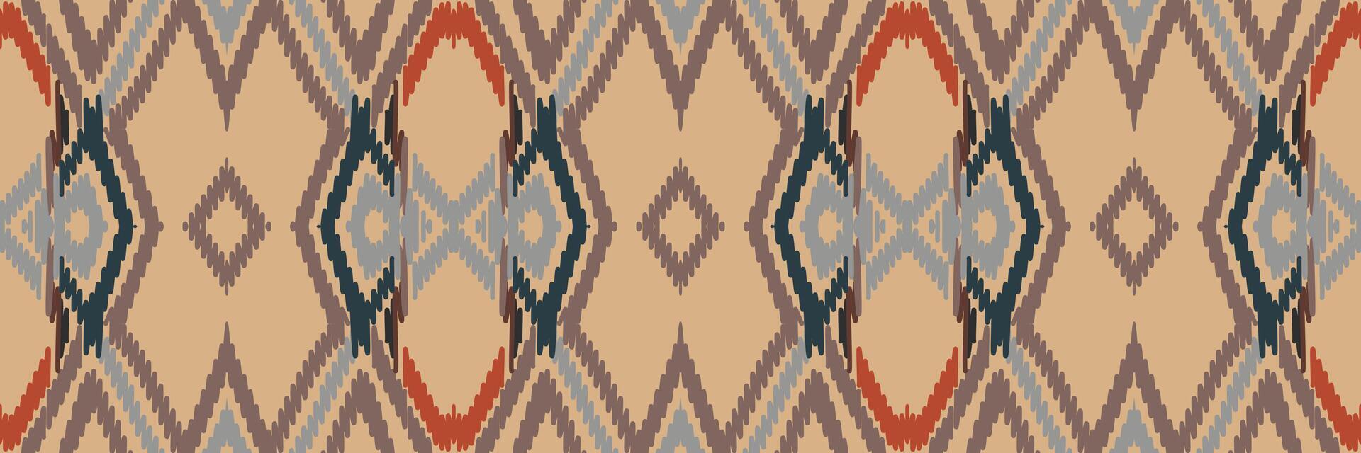 etniska ikat sömlösa mönster i tribal. design för bakgrund, tapeter, vektorillustration, tyg, kläder, matta, textil, batik, broderi. vektor