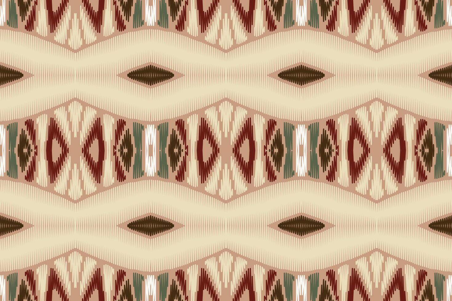 stoff ikat nahtloses muster geometrischer ethnischer traditioneller stickerei style.design für hintergrund, teppich, matte, sarong, kleidung, vektorillustration. vektor