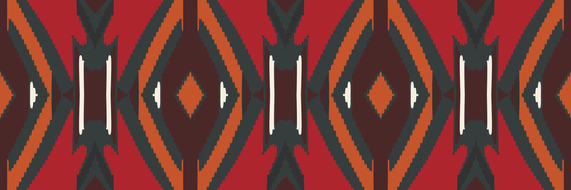 etniska ikat sömlösa mönster i tribal. design för bakgrund, tapeter, vektorillustration, tyg, kläder, matta, textil, batik, broderi. vektor