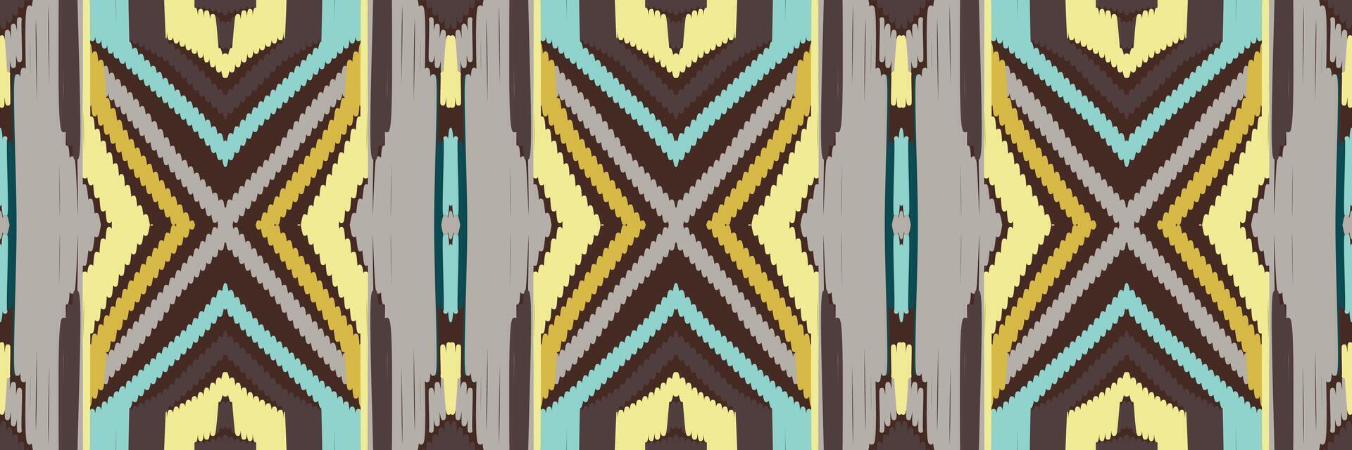 abstrakt etnisk mönsterkonst. ikat seamless mönster i tribal. design för bakgrund, tapeter, vektorillustration, tyg, kläder, matta, broderi. vektor