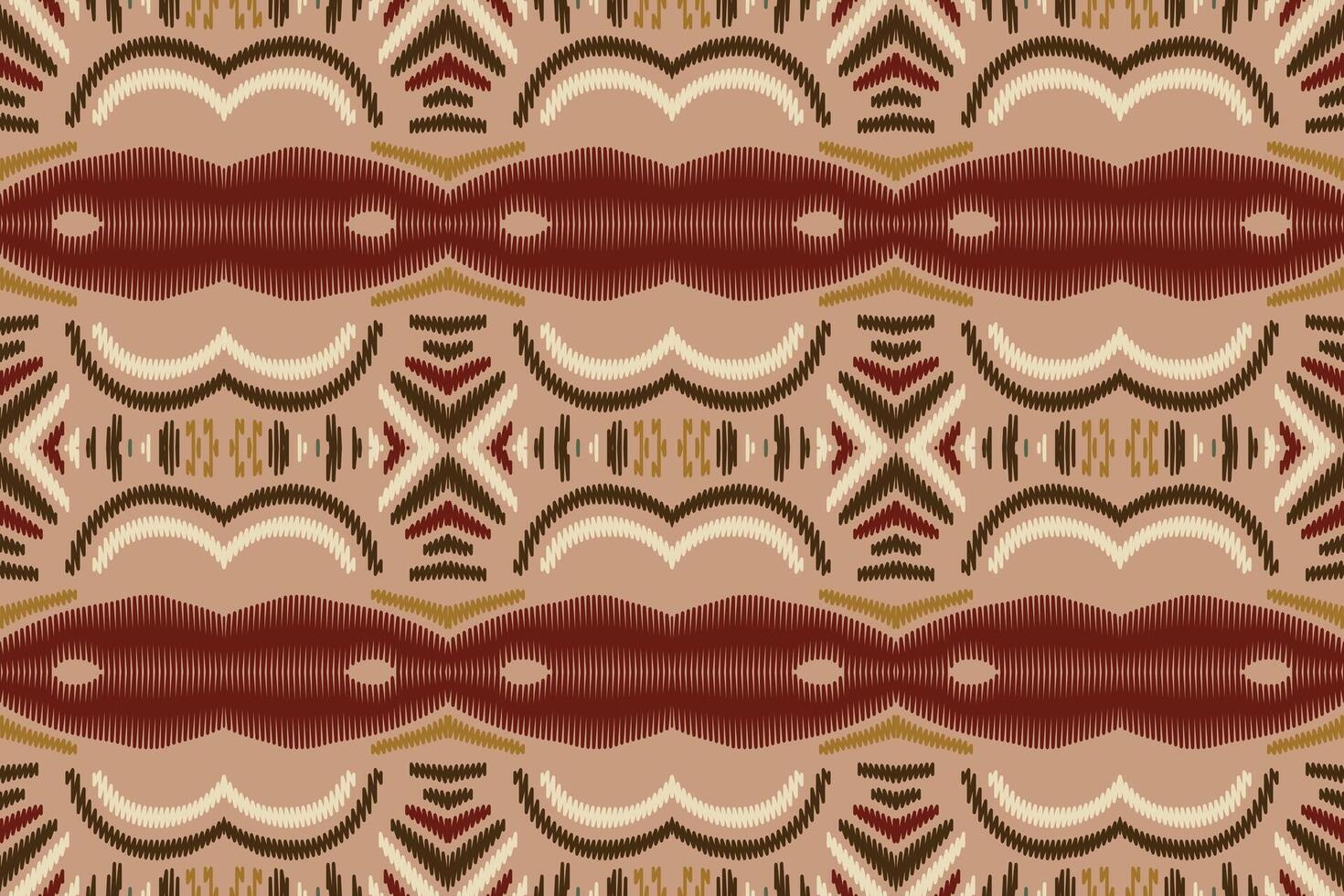 stoff ikat nahtloses muster geometrischer ethnischer traditioneller stickerei style.design für hintergrund, teppich, matte, sarong, kleidung, vektorillustration. vektor