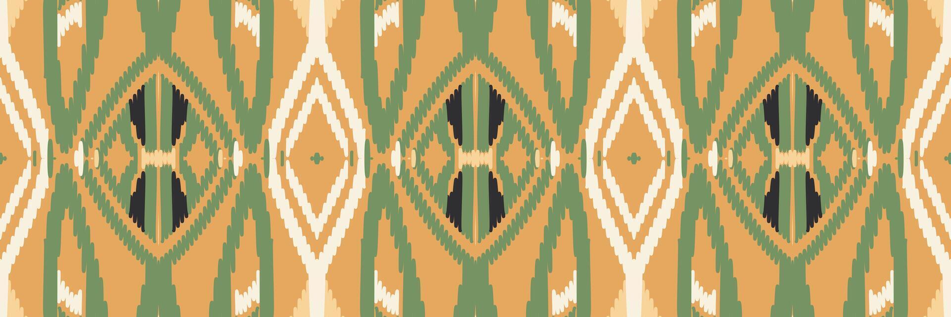 ikat abstraktes geometrisches ethnisches musterdesign der stickerei. aztekischer Stoff Teppich Mandala Ornament Chevron Textildekoration Tapete. tribal boho einheimischer ethnischer türkei traditioneller vektorhintergrund vektor