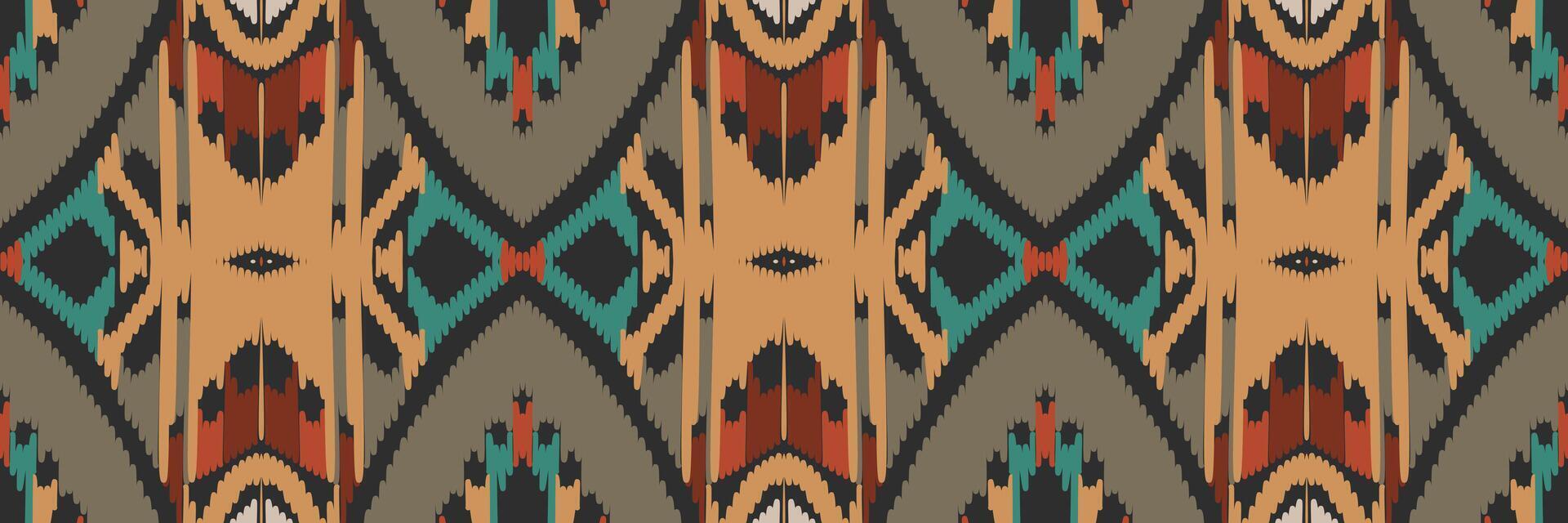 ikat mönster i tribal. geometriska etniska traditionella. mexikansk randig stil. design för bakgrund, tapeter, vektorillustration, tyg, kläder, batik, matta, broderi. vektor