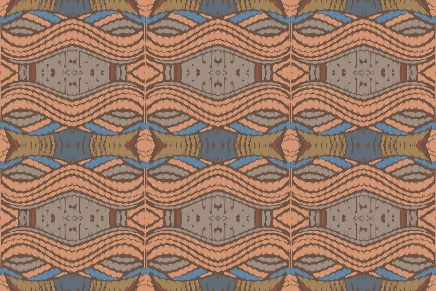 stoff ikat nahtloses muster geometrischer ethnischer traditioneller stickerei style.design für hintergrund, teppich, matte, sarong, kleidung, vektorillustration. vektor