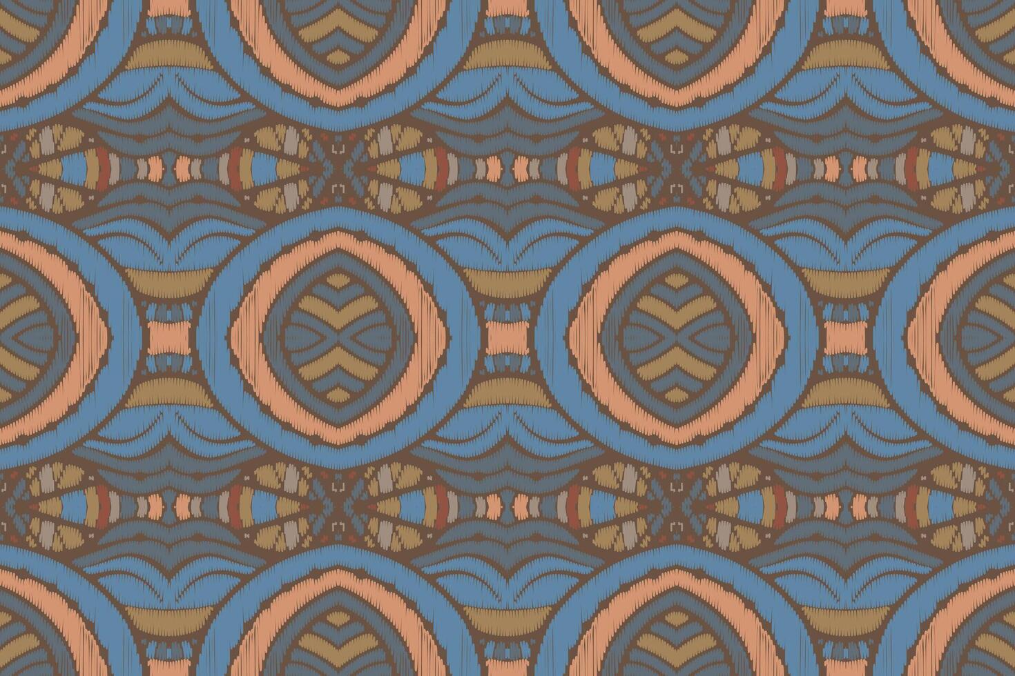 stoff ikat nahtloses muster geometrischer ethnischer traditioneller stickerei style.design für hintergrund, teppich, matte, sarong, kleidung, vektorillustration. vektor