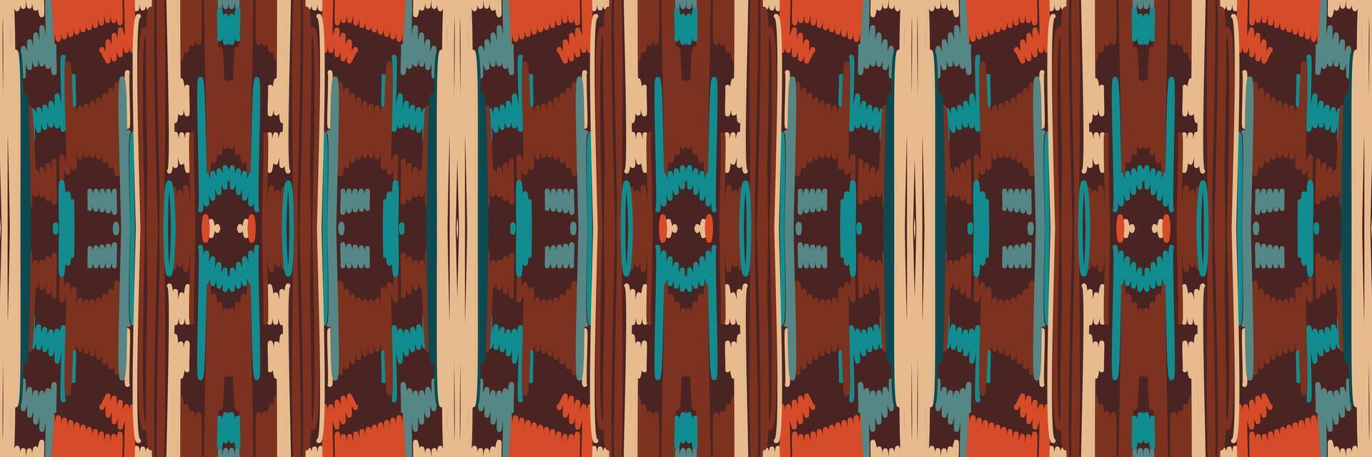 ikat mönster i tribal. geometriska etniska traditionella. mexikansk randig stil. design för bakgrund, tapeter, vektorillustration, tyg, kläder, batik, matta, broderi. vektor