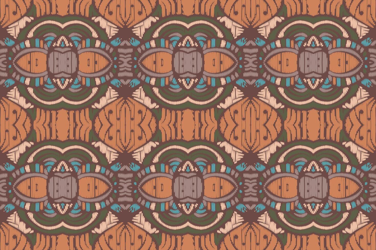 stoff ikat nahtloses muster geometrischer ethnischer traditioneller stickerei style.design für hintergrund, teppich, matte, sarong, kleidung, vektorillustration. vektor