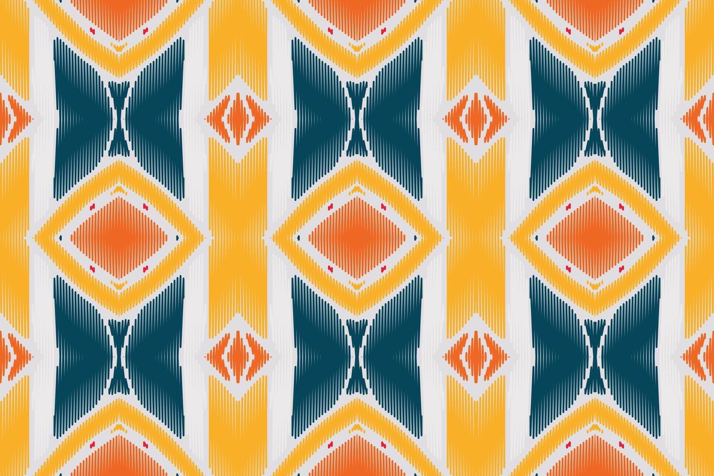 ethnisches ikat-nahtloses muster im stammes-. amerikanischer, mexikanischer Stil. Aztekischer geometrischer Ornamentdruck. vektor