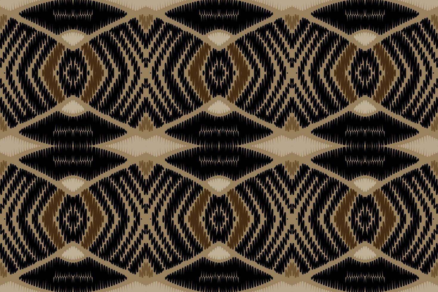 ikat abstraktes geometrisches ethnisches musterdesign der stickerei. aztekischer Stoff Teppich Mandala Ornament Chevron Textildekoration Tapete. tribal boho einheimischer ethnischer türkei traditioneller vektorhintergrund vektor