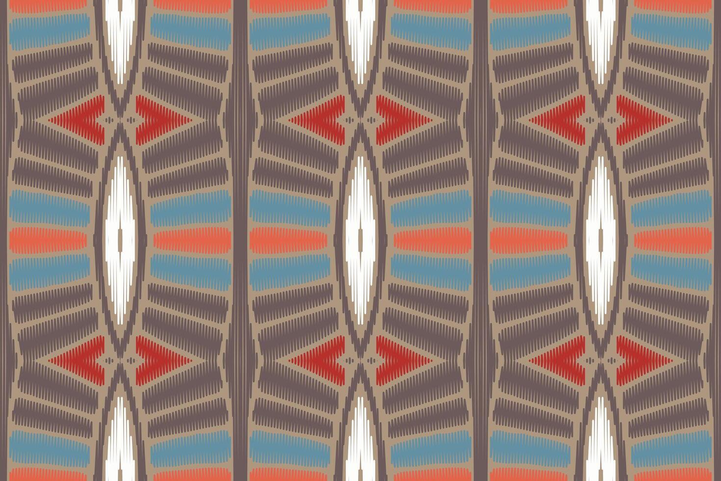 tyg ikat sömlösa mönster geometriska etniska traditionella broderi style.design för bakgrund, matta, matta, sarong, kläder, vektorillustration. vektor