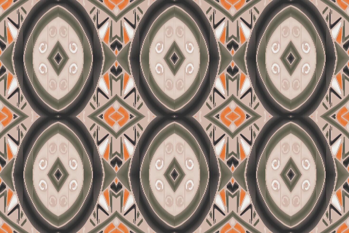 stoff ikat nahtloses muster geometrischer ethnischer traditioneller stickerei style.design für hintergrund, teppich, matte, sarong, kleidung, vektorillustration. vektor