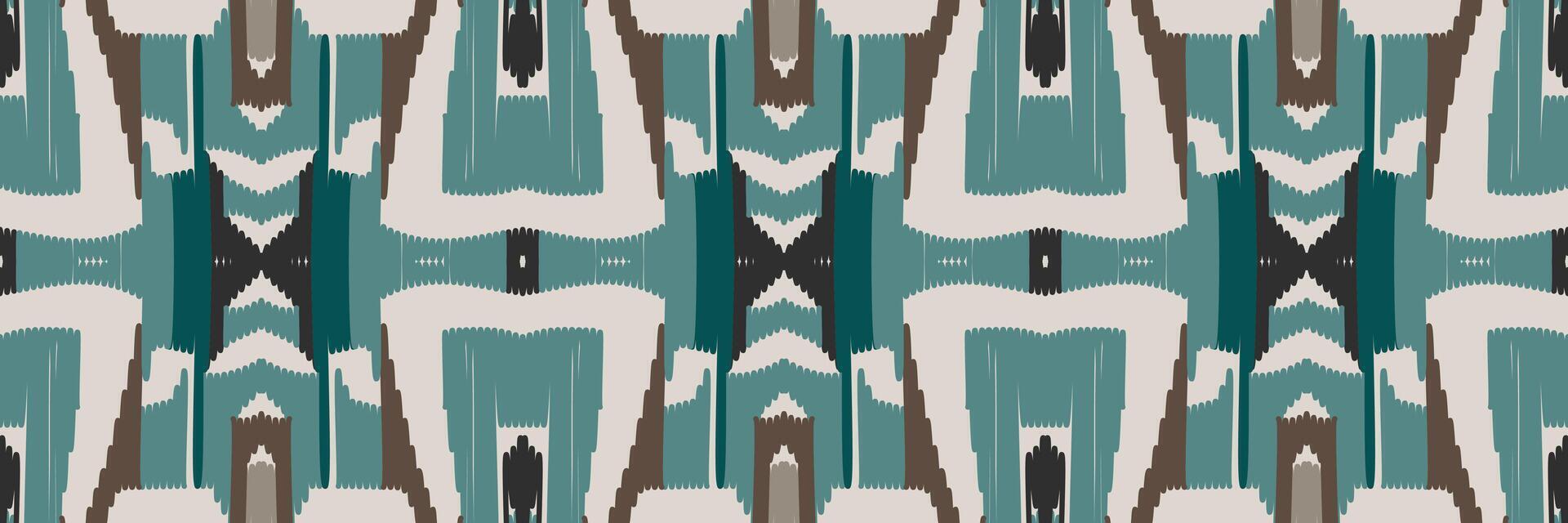 etniska ikat sömlösa mönster i tribal. design för bakgrund, tapeter, vektorillustration, tyg, kläder, matta, textil, batik, broderi. vektor