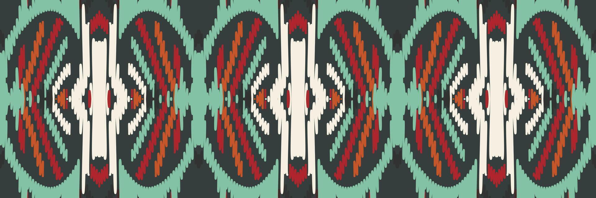 etniska ikat sömlösa mönster i tribal. design för bakgrund, tapeter, vektorillustration, tyg, kläder, matta, textil, batik, broderi. vektor