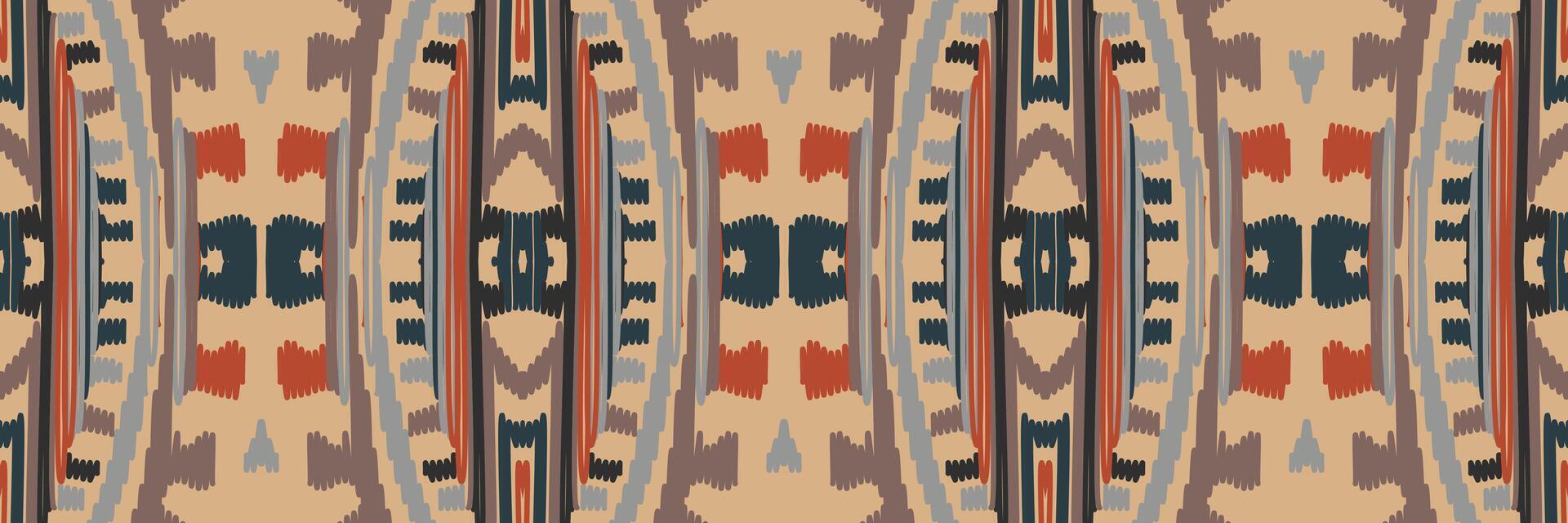 etniska ikat sömlösa mönster i tribal. design för bakgrund, tapeter, vektorillustration, tyg, kläder, matta, textil, batik, broderi. vektor