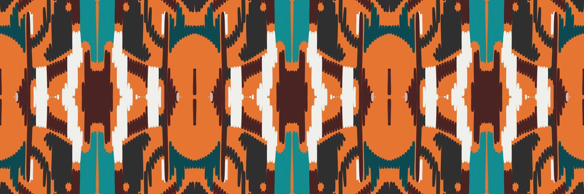 abstrakt etnisk mönsterkonst. ikat seamless mönster i tribal. design för bakgrund, tapeter, vektorillustration, tyg, kläder, matta, broderi. vektor