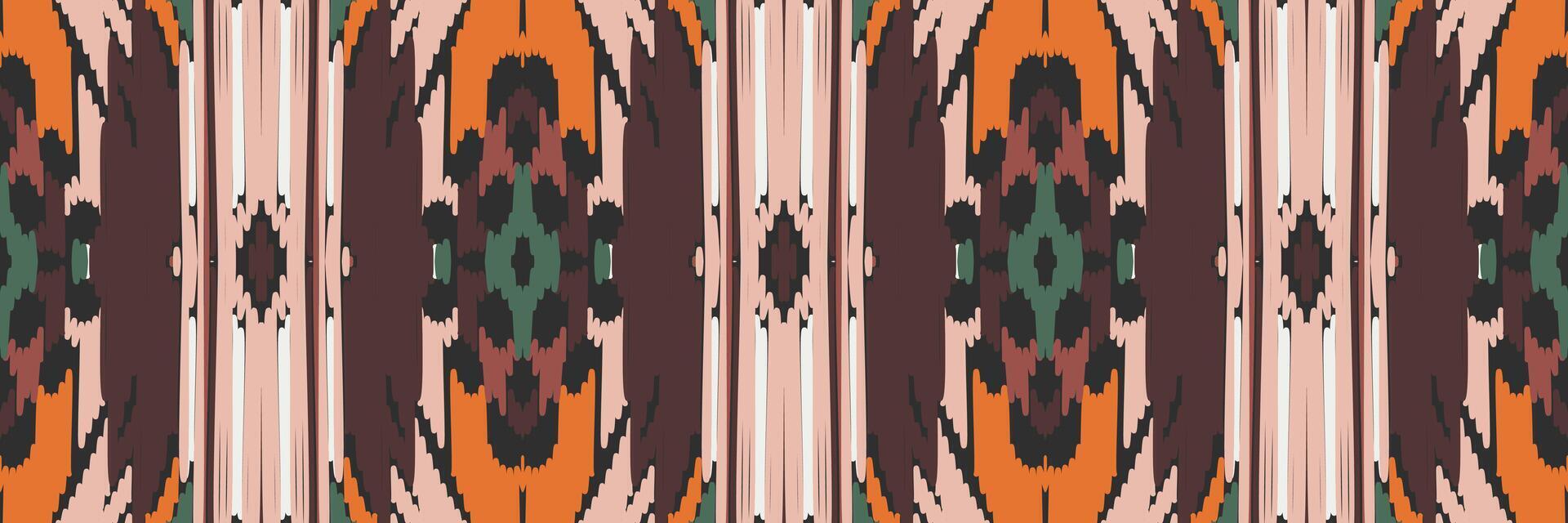 ikat mönster i tribal. geometriska etniska traditionella. mexikansk randig stil. design för bakgrund, tapeter, vektorillustration, tyg, kläder, batik, matta, broderi. vektor