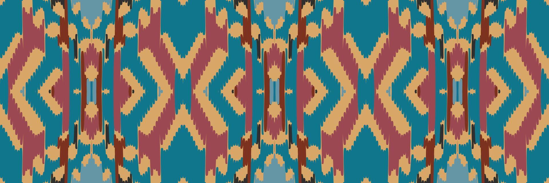 Ikat-Muster im Stammes-. geometrische ethnische traditionelle. mexikanischer gestreifter stil. Design für Hintergrund, Tapete, Vektorillustration, Stoff, Kleidung, Batik, Teppich, Stickerei. vektor