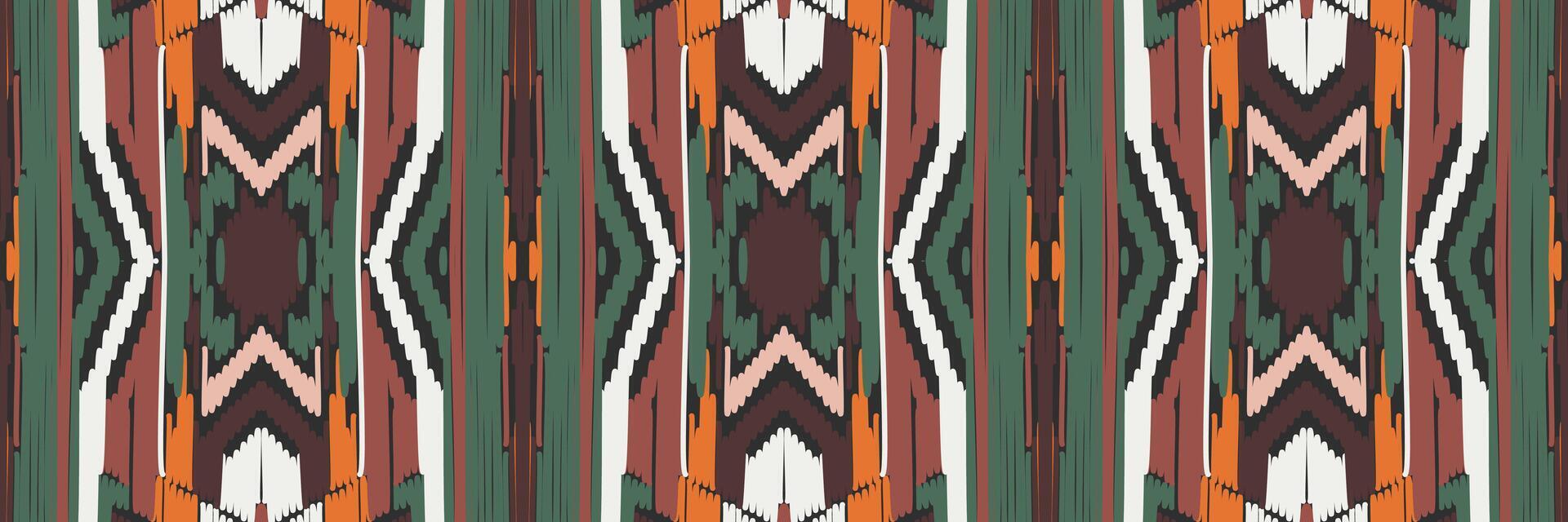 Ikat-Muster im Stammes-. geometrische ethnische traditionelle. mexikanischer gestreifter stil. Design für Hintergrund, Tapete, Vektorillustration, Stoff, Kleidung, Batik, Teppich, Stickerei. vektor