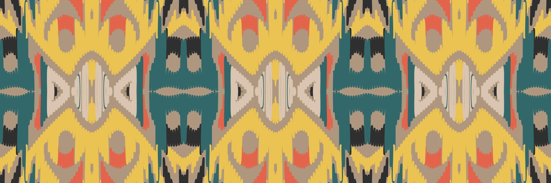 ikat mönster i tribal. geometriska etniska traditionella. mexikansk randig stil. design för bakgrund, tapeter, vektorillustration, tyg, kläder, batik, matta, broderi. vektor