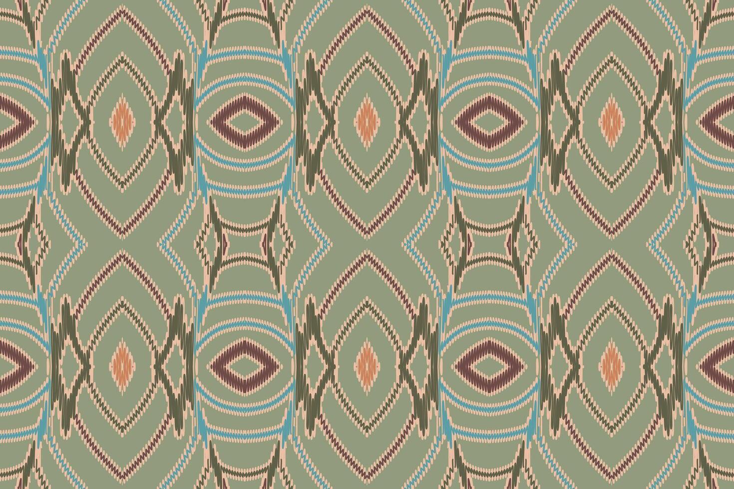 stoff ikat nahtloses muster geometrischer ethnischer traditioneller stickerei style.design für hintergrund, teppich, matte, sarong, kleidung, vektorillustration. vektor