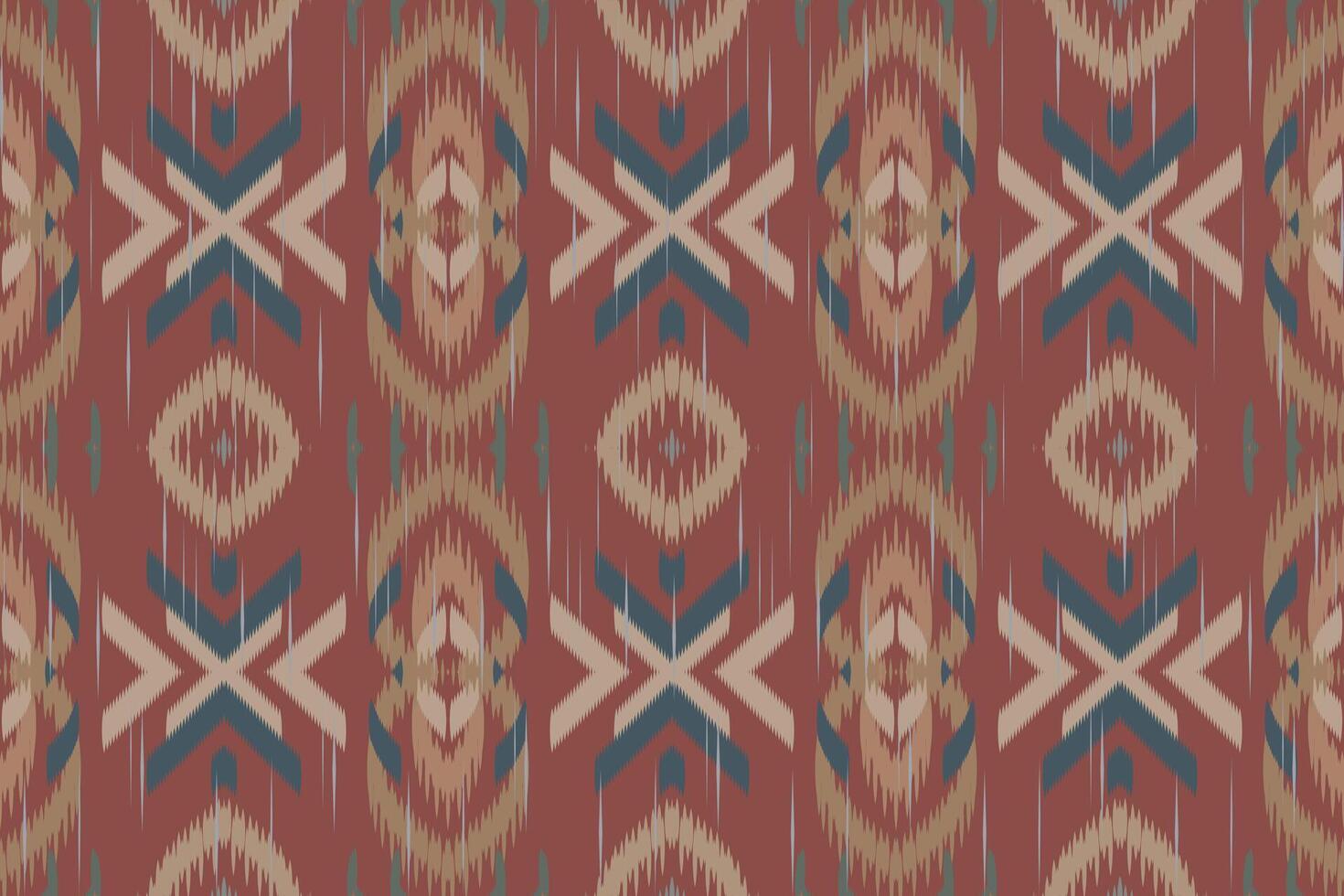 etnisk abstrakt ikatkonst. sömlösa vågmönster i tribal, folklig broderi och mexikansk stil. Aztekisk geometrisk konst prydnadstryck. design för matta, tapeter, kläder, omslag, tyg, omslag. vektor