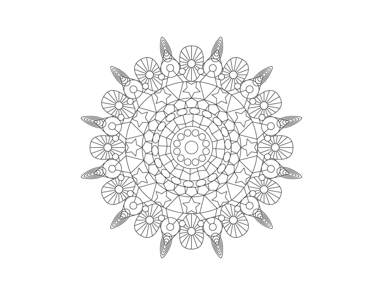 mandala. dekorativ element, blomma, prydnad. vektor illustration.