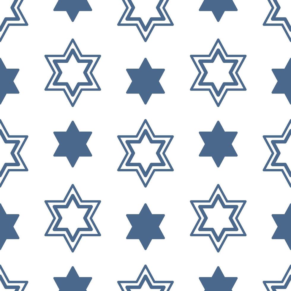 nahtlos Star von David Muster. israelisch Kultur, Passah. Urlaub Ornament zum Verpackung, Hintergrund, Textil, Verpackung Papier vektor