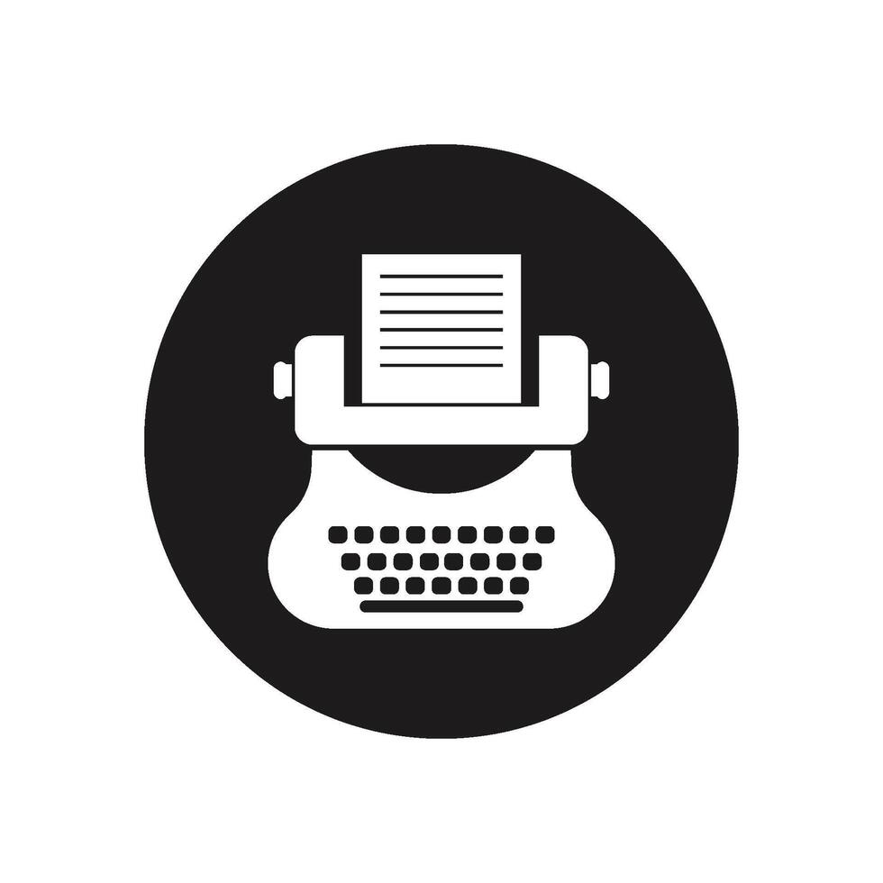 Schreibmaschine Symbol Vektor