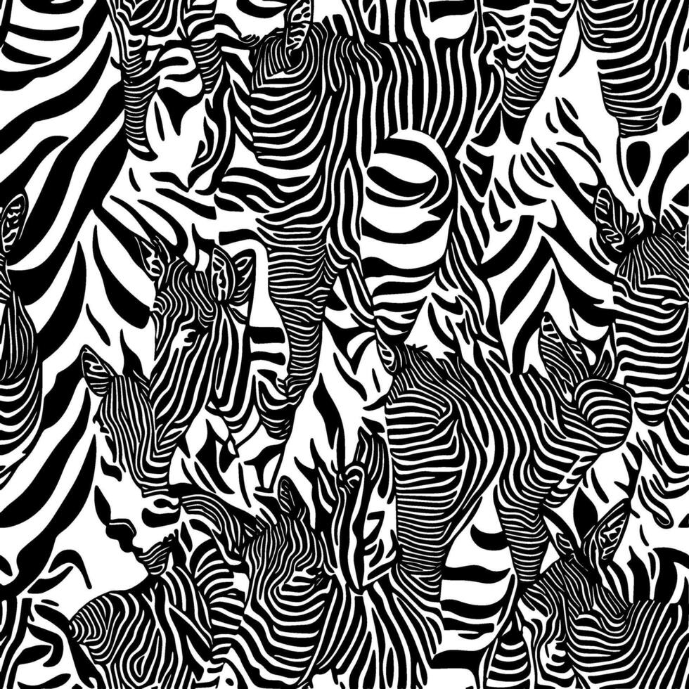 abstrakt Zebra Streifen Muster Design. einzigartig Design von Zebra Haut Streifen zum Stoff Industrie Muster vektor