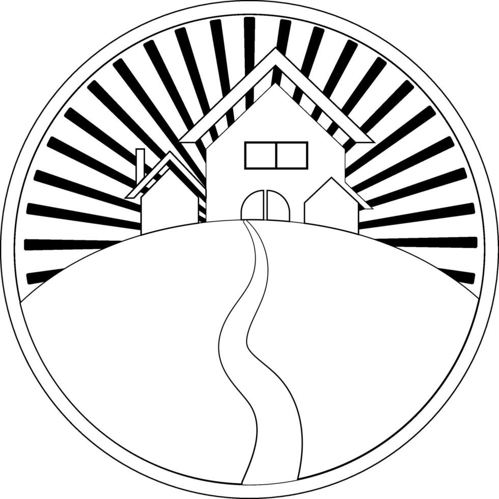 Zuhause Logo Design mit Hintergrund Muster vektor