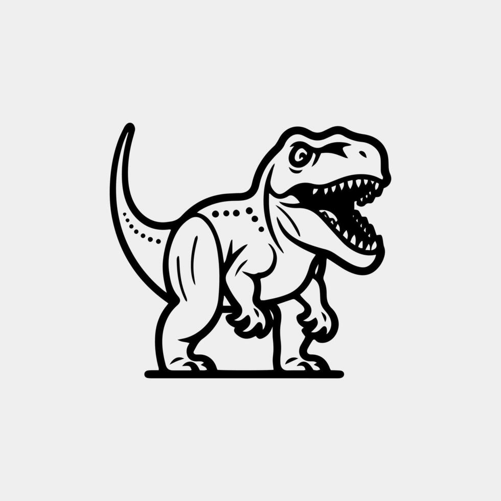 ein t - - rex mit es ist Mund öffnen und es ist Zähne breit öffnen vektor