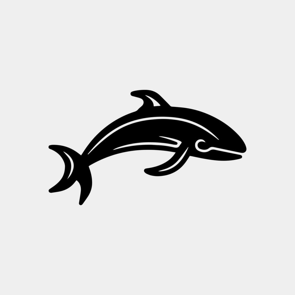 ein Delfin Springen aus von das Wasser vektor