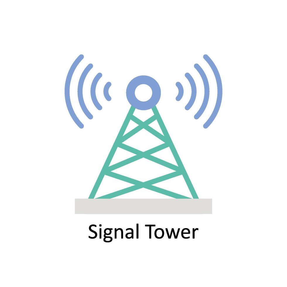 signal torn vektor platt ikon stil illustration. eps 10 fil