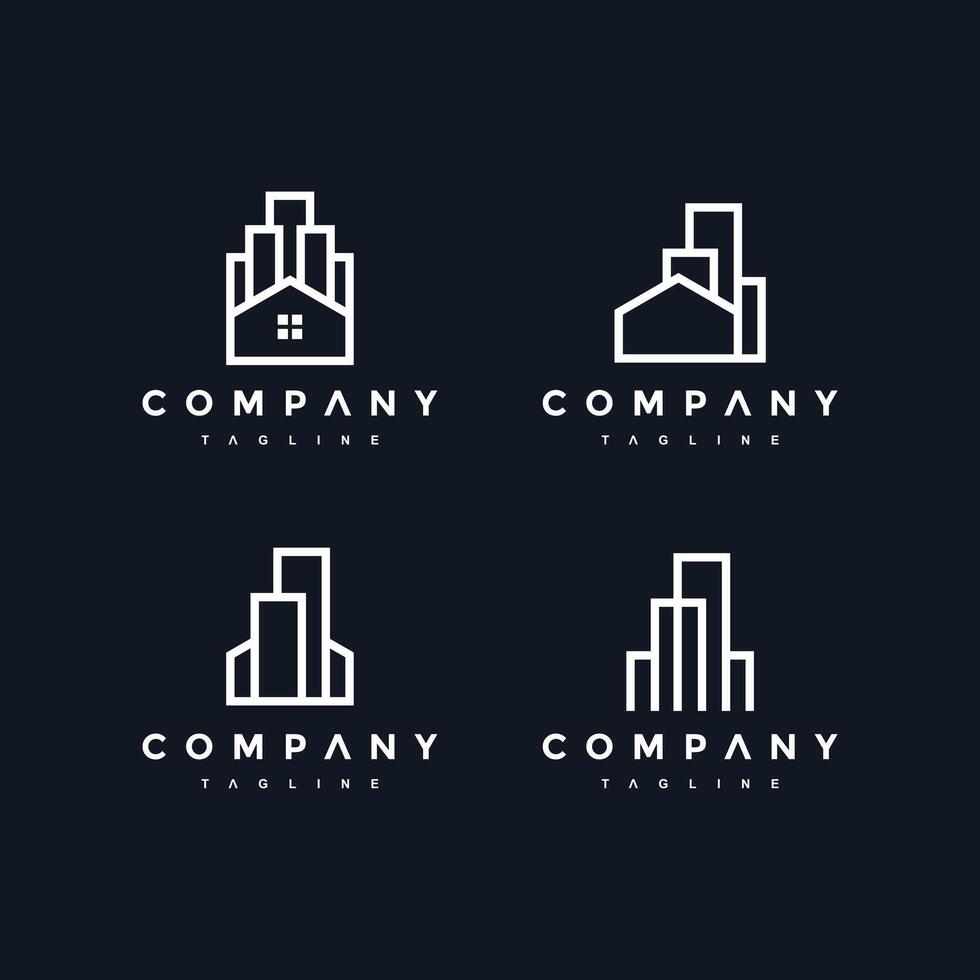 Gebäude Haus bündeln Logo vektor
