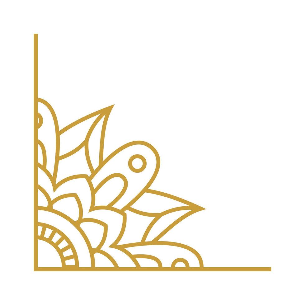 Mandala Hochzeit Ornament Gold Vektor Design