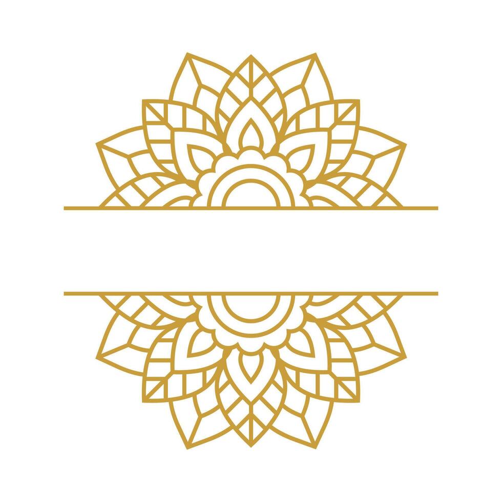 mandala bröllop prydnad guld vektor design